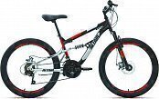 Велосипед ALTAIR MTB FS 24 disc (2021) черно-красный