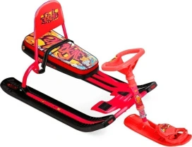 Снегокат Nika Тимка спорт №4-1 со спинкой WINTER SPORT черный